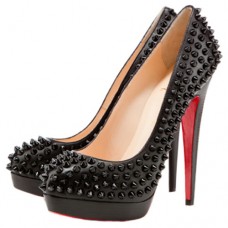 Christian Louboutin Bianca Spikes 140mm Platforma Černé