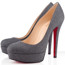 Christian Louboutin Bianca 140mm Platformové Boty Světle Šedé