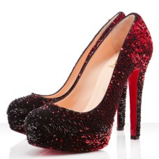 Christian Louboutin Bianca 140mm Platformové Boty Červené
