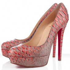 Christian Louboutin Bianca 140mm Platformové Boty Mandarin Red
