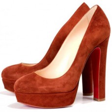 Christian Louboutin Bianca 140mm Platformové Boty Hnědé