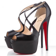 Sandály Christian Louboutin Exagona 160mm černé Sandály Christian Louboutin Exagona 160mm černé