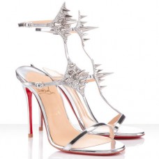 Christian Louboutin Lady Max 100mm Sandály Argento