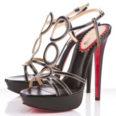 Sandály Christian Louboutin TroisRonds 140mm černé Sandály Christian Louboutin TroisRonds 140mm černé