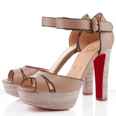 Sandály Christian Louboutin Woodaola 120mm Přírodní Sandály Christian Louboutin Woodaola 120mm Přírodní