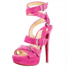 Sandály Christian Louboutin Toutenkaboucle 140mm Rose Matador
