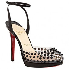 Christian Louboutin Jeannette Spiked 120mm Sandály Černé
