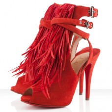 Christian Louboutin Single Ita 120mm Sandály Červené