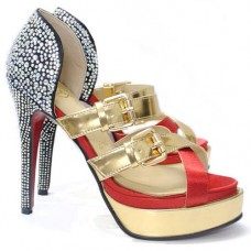Christian Louboutin Ambertina 140mm Sandály Mandarin Red