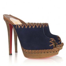 Sandály Christian Louboutin Sablina 140mm tmavě modré