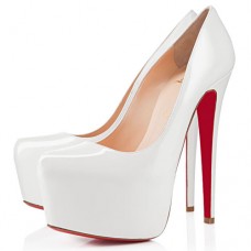 Christian Louboutin Daffodile 160mm Platformové Boty Světle Bílé