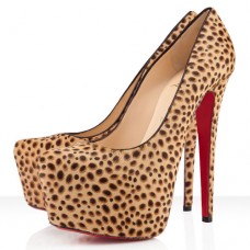 Christian Louboutin Daffodile 160mm Platformové Boty s Leopardím vzorem