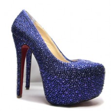 Christian Louboutin Daffodile 160mm Platformové Boty Modré