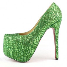 Christian Louboutin Daffodile 160mm Platformové Boty Zelené