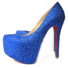 Christian Louboutin Daffodile 160mm Platformové Boty Modré