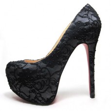 Christian Louboutin Daffodile 160mm Platformové Boty Černé