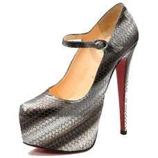 Christian Louboutin Lady Daf 160mm Mary Jane Lodičky Šedé