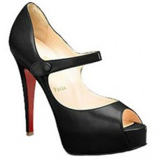 Christian Louboutin bez barre 140mm Mary Jane lodičky černé