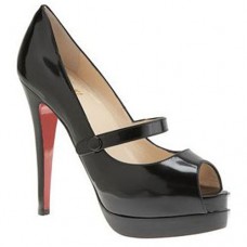 Christian Louboutin bez barre 140mm Mary Jane lodičky černé