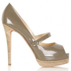 Christian Louboutin No Barre 140mm Mary Jane Lodičky Šedé