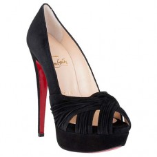 Christian Louboutin Jenny 140mm Lodičky s otevřenou špičkou Černé