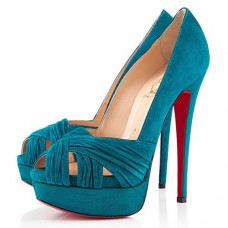 Christian Louboutin Jenny 140mm Peep Toe Lodičky Caraibes