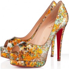 Christian Louboutin Altadama 140mm lodičky Peep Toe Multicolor Christian Louboutin Altadama 140mm lodičky Peep Toe Multicolor