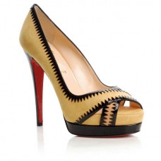 Christian Louboutin Very Jaws 140mm Peep Toe Lodičky Žluté