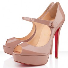 Christian Louboutin Bana 140mm Peep Toe Lodičky Tělová kůže Christian Louboutin Bana 140mm Peep Toe Lodičky Tělová kůže