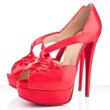 Christian Louboutin Dámský korzet 140mm Peep Toe Lodičky Mandarin Red Christian Louboutin Dámský korzet 140mm Peep Toe Lodičky Mandarin Red