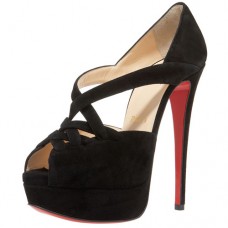 Christian Louboutin Dámský korzet 140mm Peep Toe Lodičky Černé