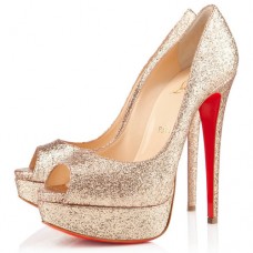 Christian Louboutin Dámské 140mm Lodičky s Otevřenou Špičkou - Tělová kůže