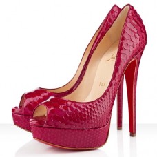 Christian Louboutin Dámské 140mm Peep Toe Lodičky Růžové Christian Louboutin Dámské 140mm Peep Toe Lodičky Růžové