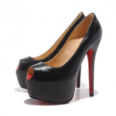Christian Louboutin Highness 160mm Peep Toe Lodičky Černé