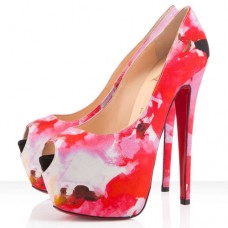 Christian Louboutin Highness 160mm Peep Toe Lodičky Růžové