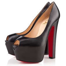Christian Louboutin Shameless 160mm Peep Toe Lodičky Černé