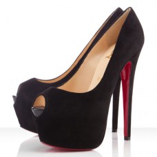 Christian Louboutin Highness 160mm Peep Toe Lodičky Černé