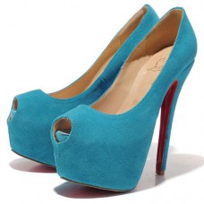 Christian Louboutin Highness 160mm Peep Toe Lodičky Caraibes