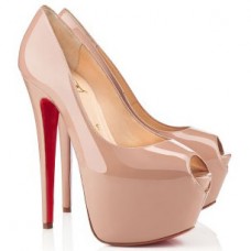 Christian Louboutin Highness 160mm Peep Toe Lodičky Tělová kůže