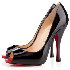 Christian Louboutin Maryl 120mm Lodičky s otevřenou špičkou Černé