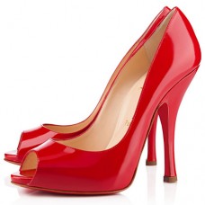 Christian Louboutin Maryl 120mm Peep Toe Lodičky Červené Christian Louboutin Maryl 120mm Peep Toe Lodičky Červené