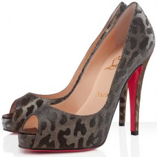 Christian Louboutin Very Prive 120mm Peep Toe Lodičky Zlaté Christian Louboutin Very Prive 120mm Peep Toe Lodičky Zlaté