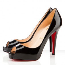 Christian Louboutin Very Prive 120mm Peep Toe Lodičky Černé