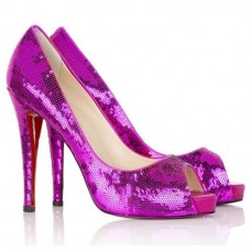 Christian Louboutin Very Prive 120mm Peep Toe Lodičky Parmezán