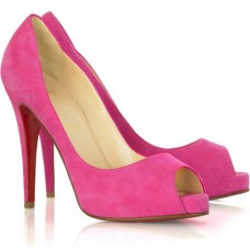 Christian Louboutin Very Prive 120mm Peep Toe Lodičky Růžové