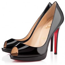 Christian Louboutin Yolanda Spikes 120mm Peep Toe Lodičky Černé