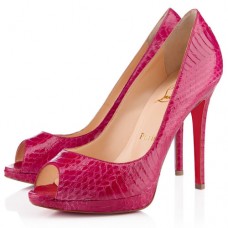 Christian Louboutin Yolanda Spikes 120mm Peep Toe Lodičky Růžové Christian Louboutin Yolanda Spikes 120mm Peep Toe Lodičky Růžové