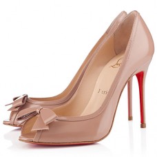 Christian Louboutin Milady 100mm Peep Toe Lodičky Tělová kůže