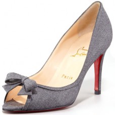Christian Louboutin Milady 80mm Peep Toe Lodičky Světle Šedé
