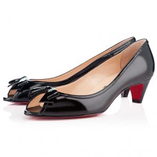 Christian Louboutin Milady 40mm Peep Toe Lodičky Černé